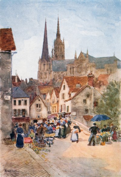 Rue de la Porte Guillaume, Chartres door Herbert Menzies Marshall